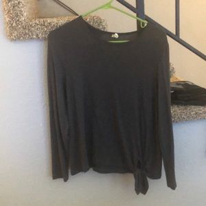 Dark grey long sleeve top